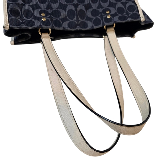 COACH C2823 TALL DEMPSEY CARRYALL SIGNATURE C W/VARSITY STRIPE & COACH PATCH - Picture 6 of 8